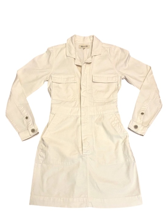 Madewell Dresses & Skirts - MADEWELL Vintage Canvas Signature Coverall Dress Pockets Long Sleeve Preppy XXS